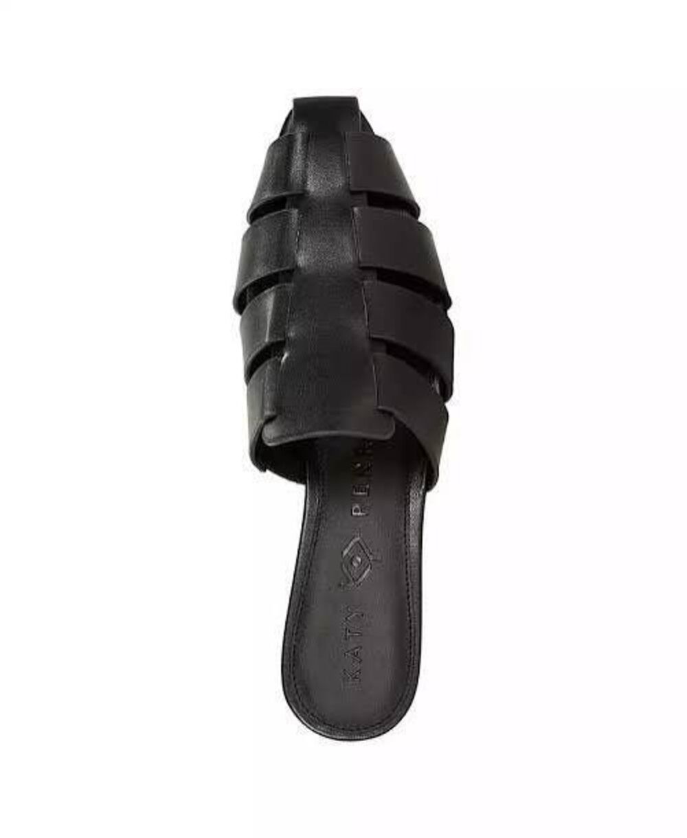 Katy Perry The Confidant Fisherman Square Toe Mule Black sandals Women’s 10 NEW - Picture 3 of 6